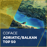 Coface Adriatic/Balkan Top 50 - map of region